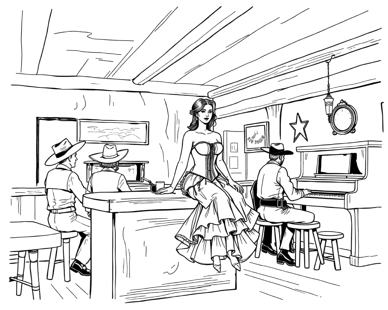 Frontier saloon, c. 1885